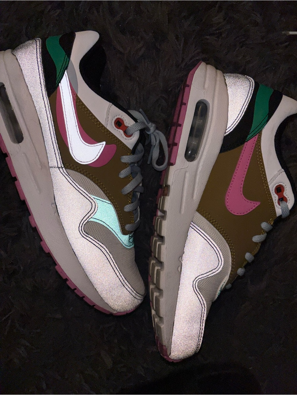 Kids Nike air max 1Colorblock Athletic Sneakers - Brown & Pink